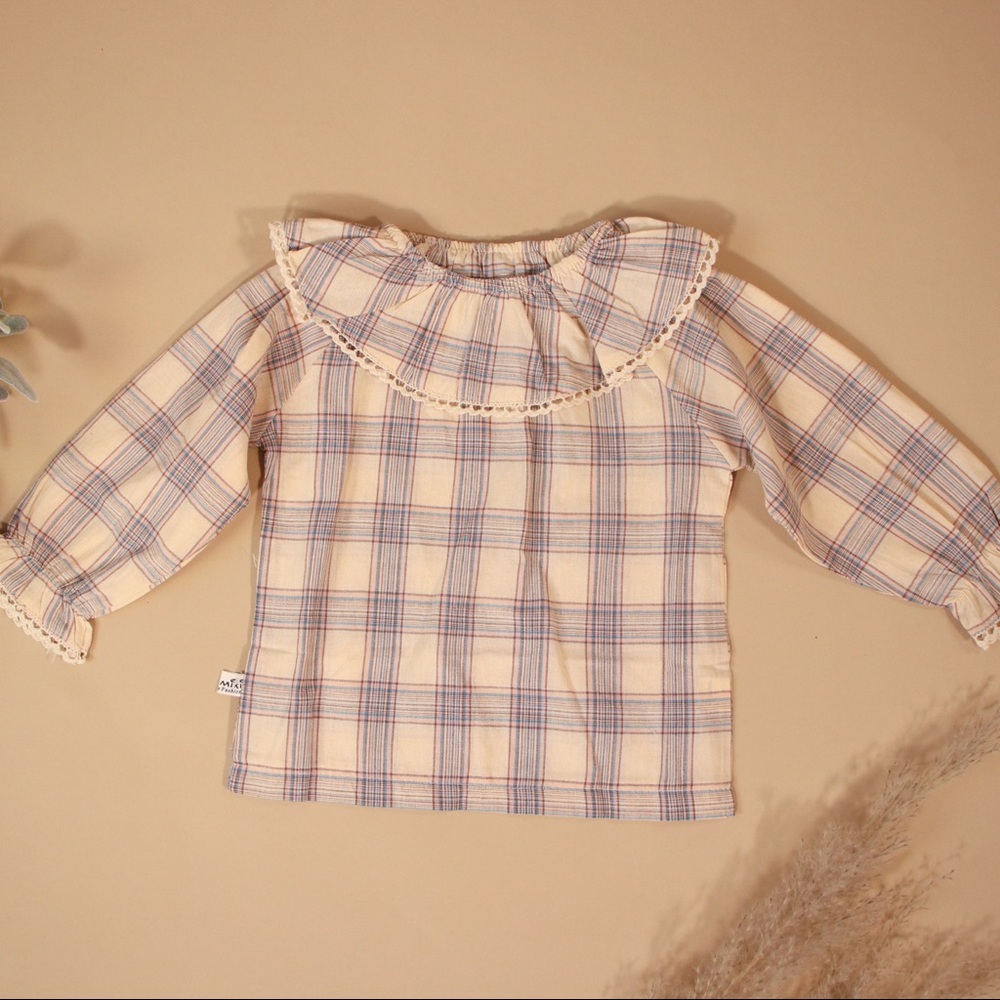 Plaid Overall Short Set Collared Matching Set - Picture 4 of 11